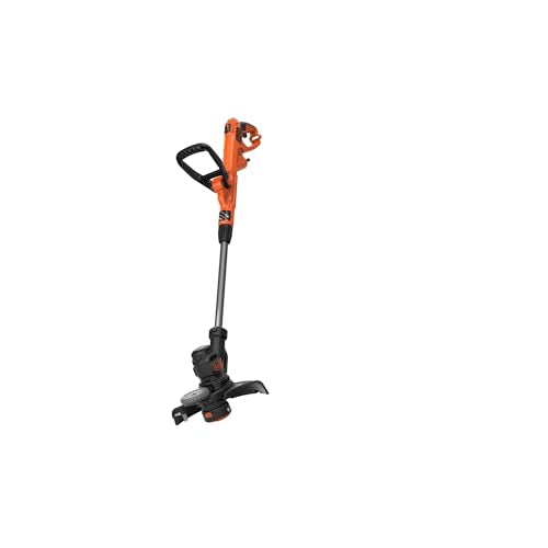 BLACK+DECKER BESTE628-QS Cortabordes 550W, Ancho de Corte 28 cm, Mango Telescópico Ajustable en 5 Posiciones, Rueda Guía y Desenrollado Automático del Cable