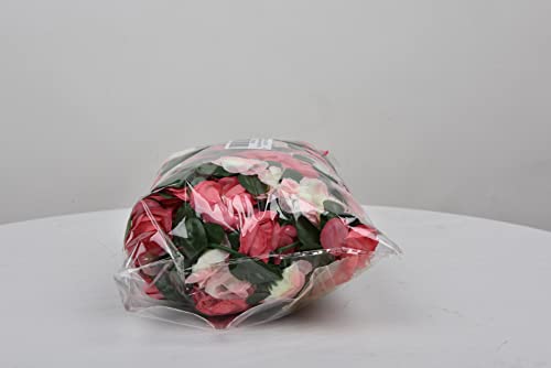 YQing 4 Piezas Artificiales Rosas Flores Guirnalda, 250cm Rosas Falsas Artificial Flor Rosa Vid Planta con Hojas de Hiedra Verde para la decoración del jardín del Banquete de Boda (Rosado)