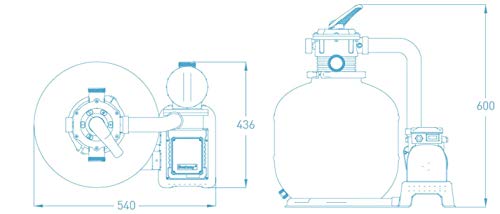 Bestway Filtro de Arena Flowclear, Multicolor, 7,571 l/h (58499)