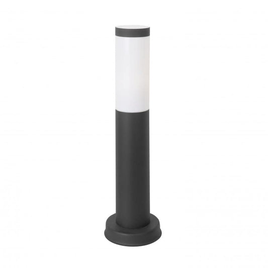 FORLIGHT Koral Baliza Exterior para Jardín Resistente al Agua IP55. Bolardo de Acero Inoxidable Gris Urbano 23W. E27