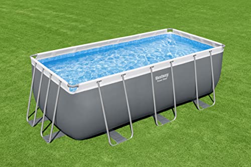 BESTWAY Piscina Desmontable Tubular Power Steel 412x201x122 cm Gris