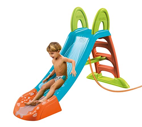 FEBER - Tobogán Slide Plus con Agua con hueco para la poner la manguera,escaleras antideslizantes,multicolor, de resistencia y fácil montaje, para niños de 2 y 7 años, FAMOSA(800009001)Versión previa