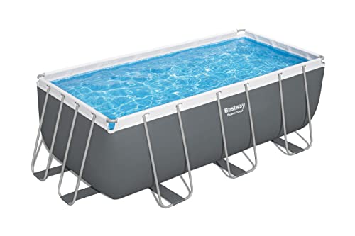 BESTWAY Piscina Desmontable Tubular Power Steel 412x201x122 cm Gris