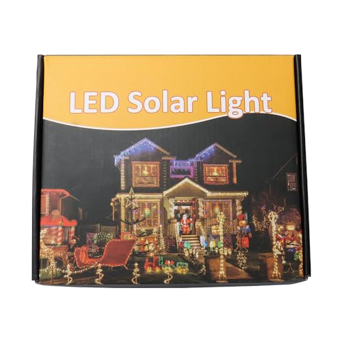 GHONLZIN Guirnaldas Luces Exterior Solar, 2 Paquete 150 Luces LED Solares Exteriores Jardin IP65 Impermeable con 8 Modos de Iluminación, 15M/49Ft Cadena de Luces Decoracion para Navidad,Jardines