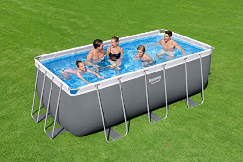 BESTWAY Piscina Desmontable Tubular Power Steel 412x201x122 cm Gris