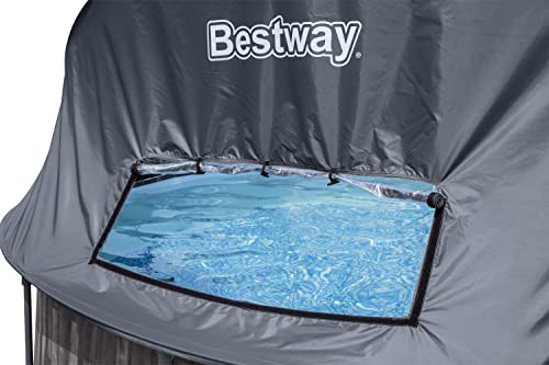 BESTWAY Piscina Desmontable Tubular Steel Pro 366x366x122 cm Marrón