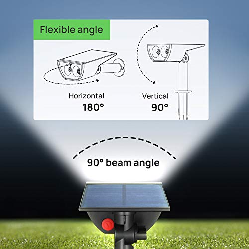 Linkind Lámpara Solar de Jardín, 【6 Piezas】Foco Solar Exterior LED, Luz Solar IP67 Resistente al Agua con Pincho, Iluminacion Jardin 6500 K Luz Blanco Frío para Suelo, Césped, Patio, Terreza.