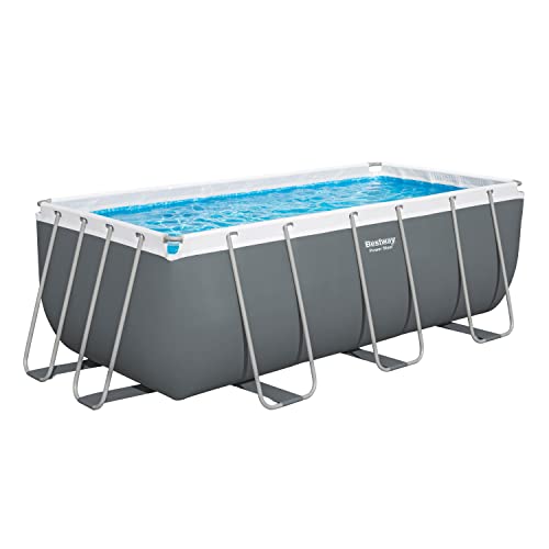 BESTWAY Piscina Desmontable Tubular Power Steel 412x201x122 cm Gris