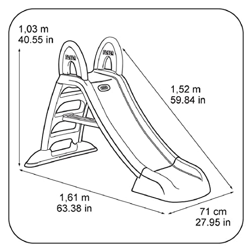 FEBER - Tobogán Slide Plus con Agua con hueco para la poner la manguera,escaleras antideslizantes,multicolor, de resistencia y fácil montaje, para niños de 2 y 7 años, FAMOSA(800009001)Versión previa