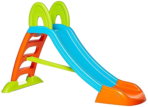 FEBER - Tobogán Slide Plus con Agua con hueco para la poner la manguera,escaleras antideslizantes,multicolor, de resistencia y fácil montaje, para niños de 2 y 7 años, FAMOSA(800009001)Versión previa