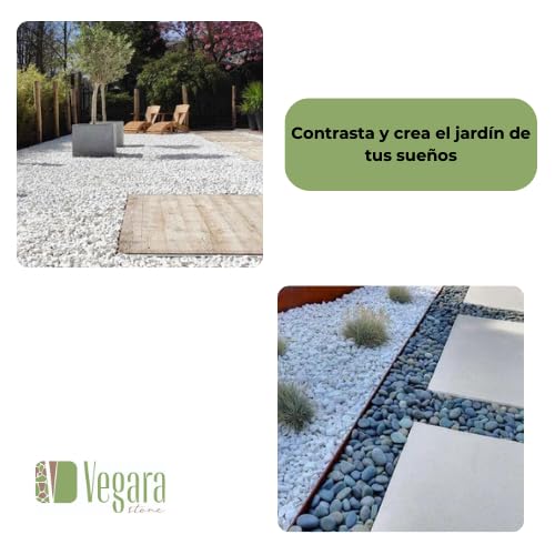 Vegara Stone Piedra Jardín Decoración Canto Rodado Blanco Puro 2-4 cm (3)