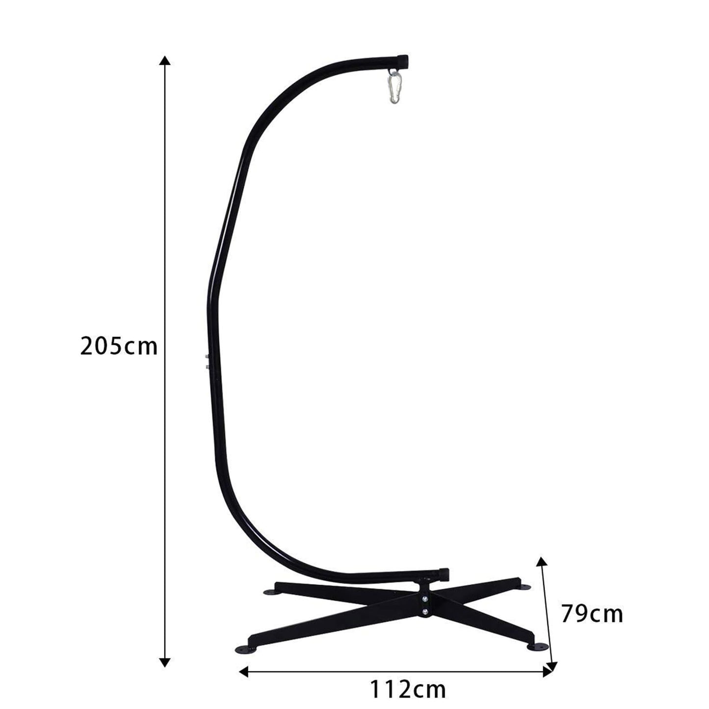 COSTWAY Soporte para Silla Colgante Hamaca Carga hasta 150KG Marco de Silla Columpio para Patio Jardín Playa