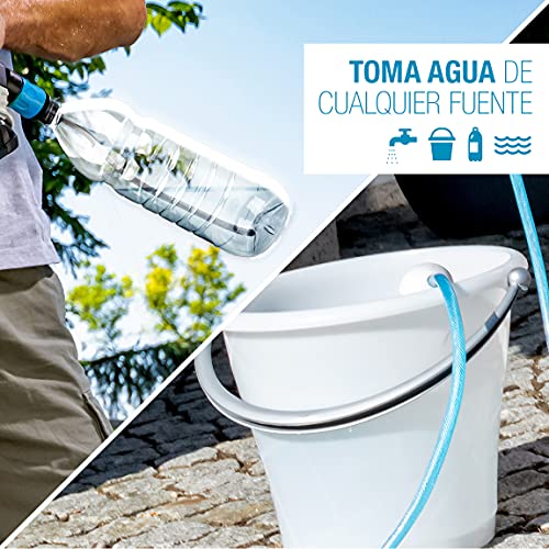 Gloria MultiJet 18 V - | Utilizable como Limpiador, Pistola de Espuma, pulverizador, Cepillo de Superficies | Boquilla 4 en 1, Lanza de 40 cm, Manguera de 5 m | Se Requiere batería Bosch 18 V