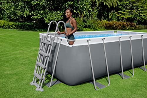 BESTWAY Piscina Desmontable Tubular Power Steel 412x201x122 cm Gris