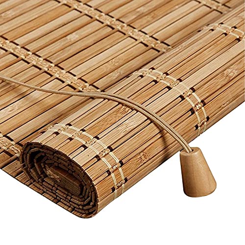 Persiana Bambu Exterior- Persiana Enrollable - de Madera,Estor Filtrado de Luz,Cortina Decorativa Anti-UV a Prueba de Polvo para Interior/Exterior (70x80cm/28x32in)