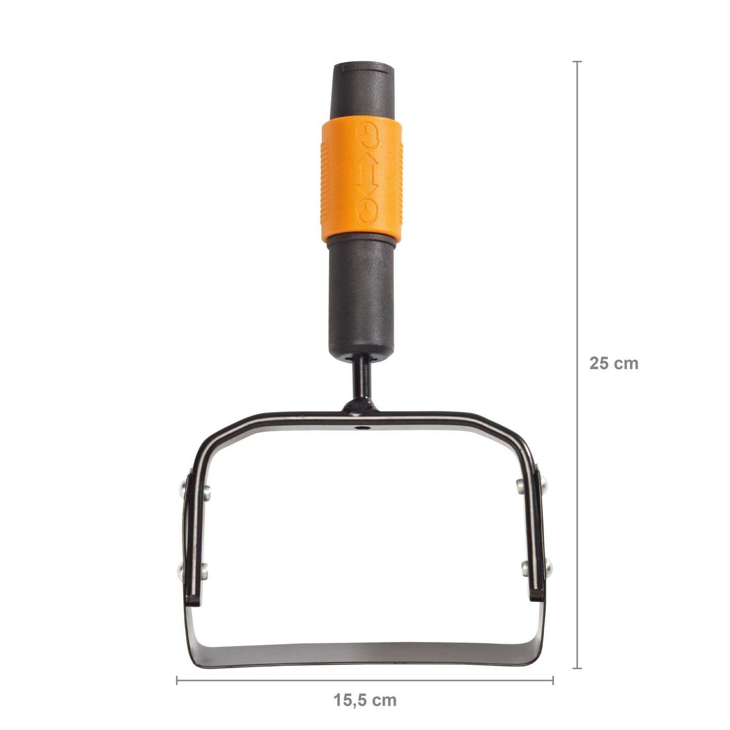 Fiskars Extractor de malas hierbas, Cabezal de herramienta QuikFit, Longitud: 25 cm, Largo: 15,5 cm, Cuchilla de acero, Negro/Naranja, QuikFit, 1000738