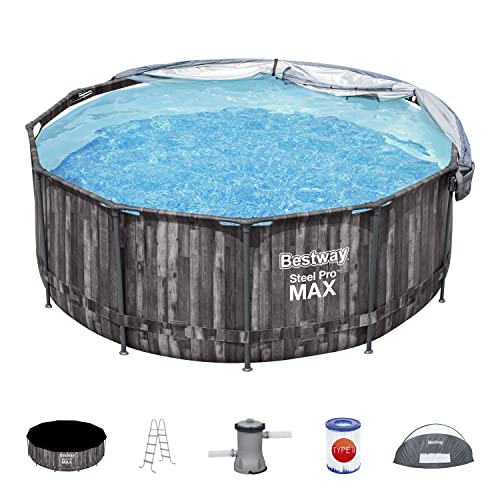 BESTWAY Piscina Desmontable Tubular Steel Pro 366x366x122 cm Marrón