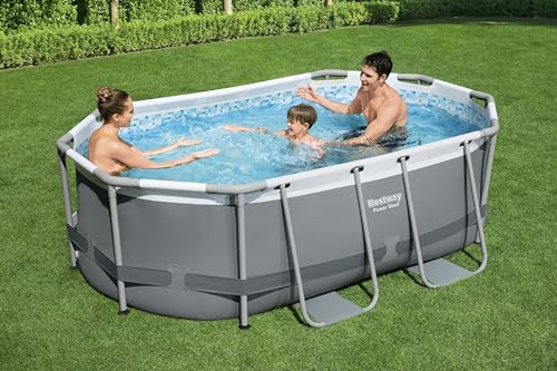 BESTWAY 5614A - Piscina Desmontable Tubular Power Steel Oval 305x200x84 cm con Depuradora Cartucho 1.249 L/H, Multicolor