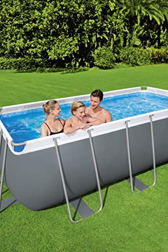 BESTWAY Piscina Desmontable Tubular Power Steel 412x201x122 cm Gris