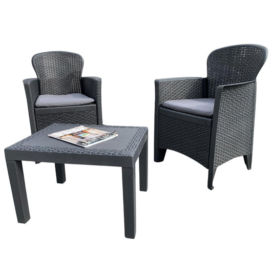 Ipae-Progarden SpA Set. 3 PZAS.Sillon Y Mesa Gris