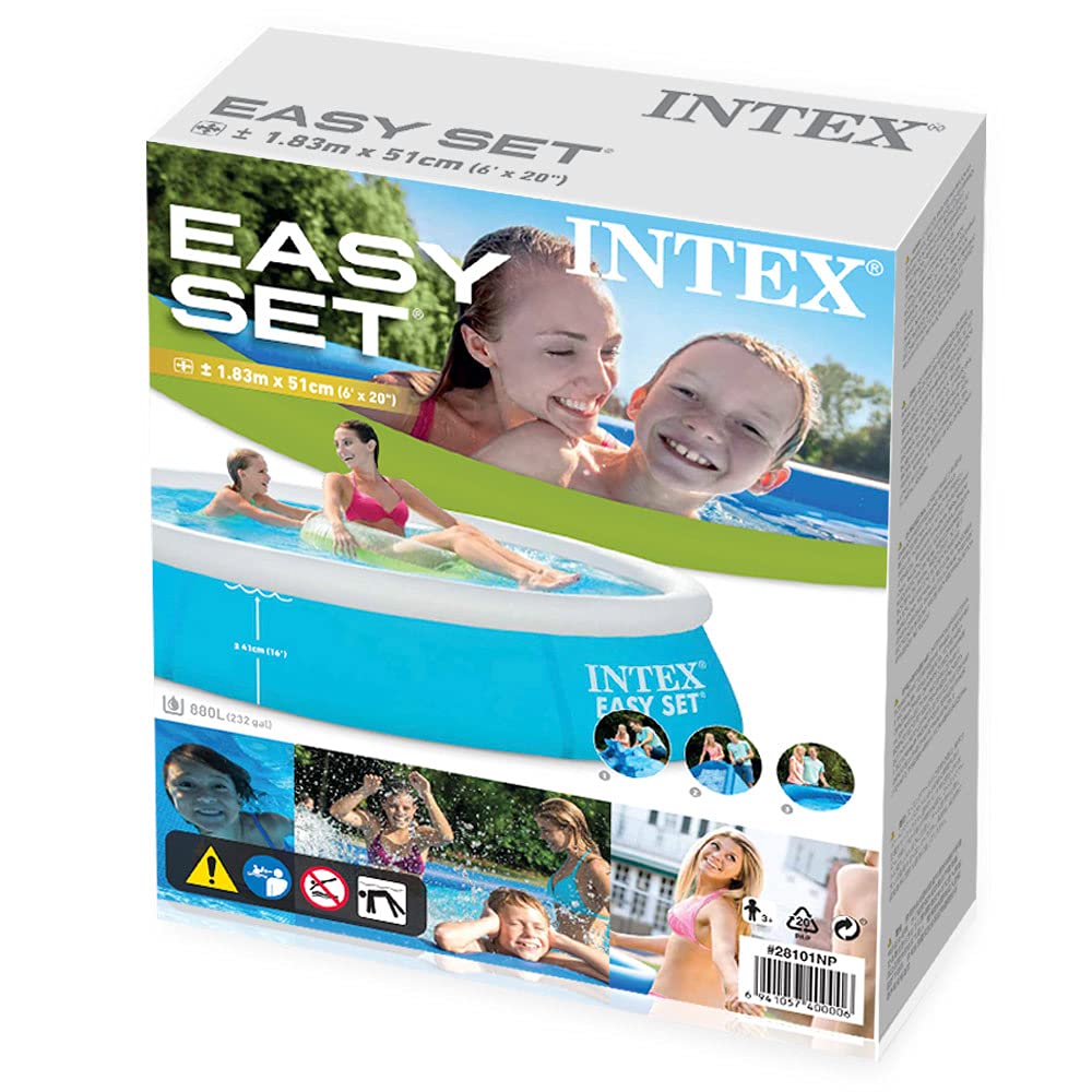 Intex 54402 - Piscina hinchable, Ø183x51 cm, 880 litros, Piscina redonda, Para 2 personas