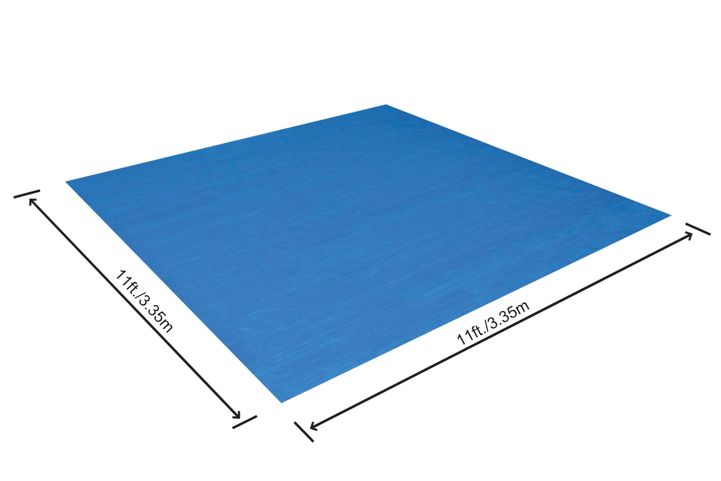 BESTWAY 58001 - Tapiz de Suelo para Piscina 335x335 cm de PVC Resistente Forma Cuadrada Para Piscinas Redondas de 305 cm de Diámetro Color Azul Fácil Instalación