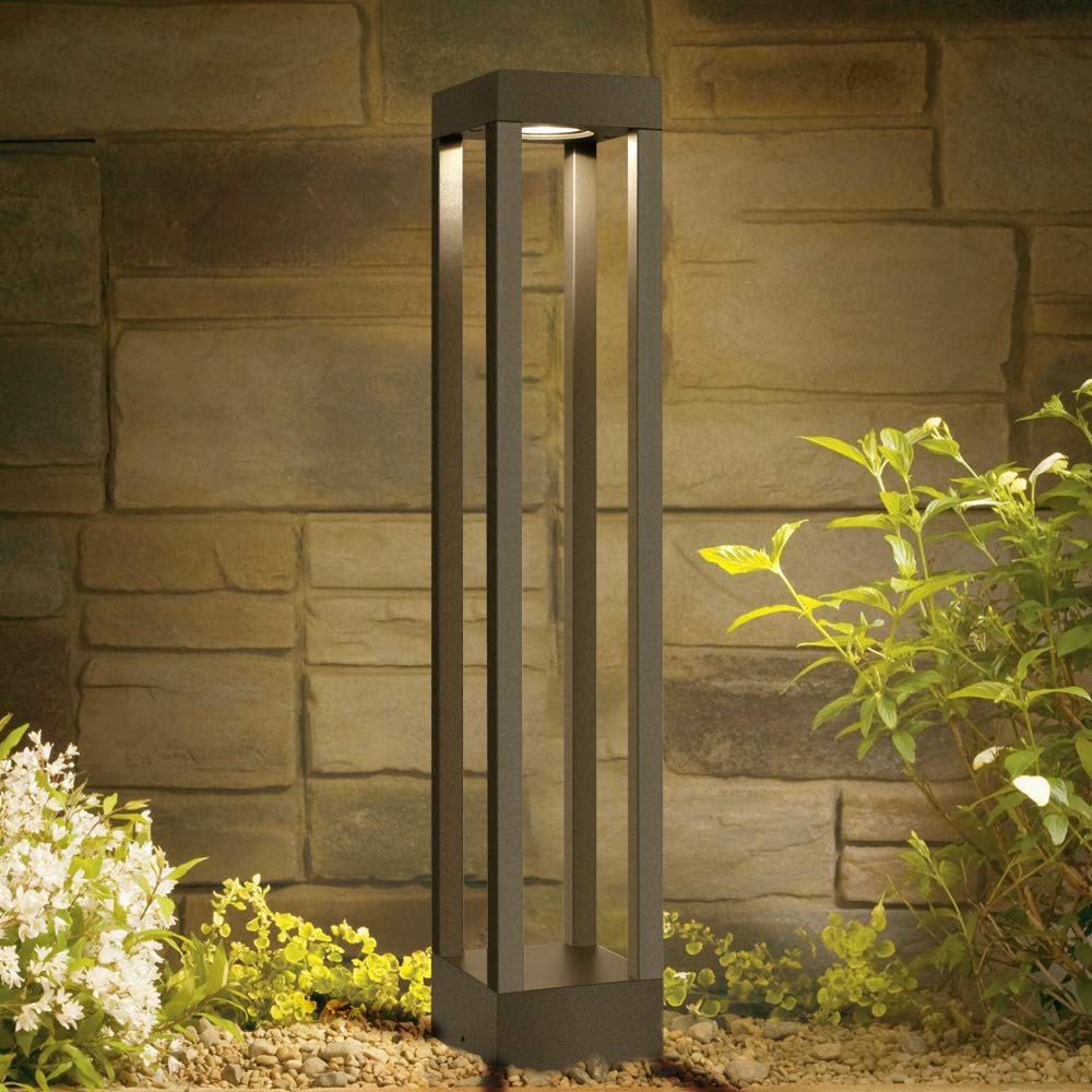 LEDMO 9W Farolas Exterior Jardin 3000K Balizas Exterior Jardin Negro LED Farola Jardin Exterior 60cm Luces Jardin Exterior IP65