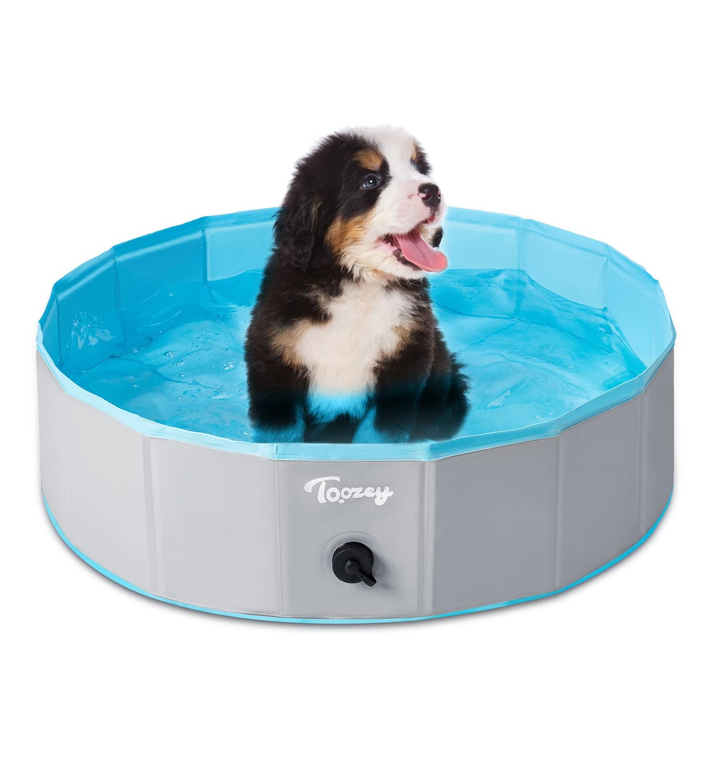 Toozey Piscina para Perros Grandes y Pequeños, 80cm / 120cm / 160cm Piscinas para Perros Plegable, Antideslizante, Piscina para Perros 100% Seguro y No Tóxico