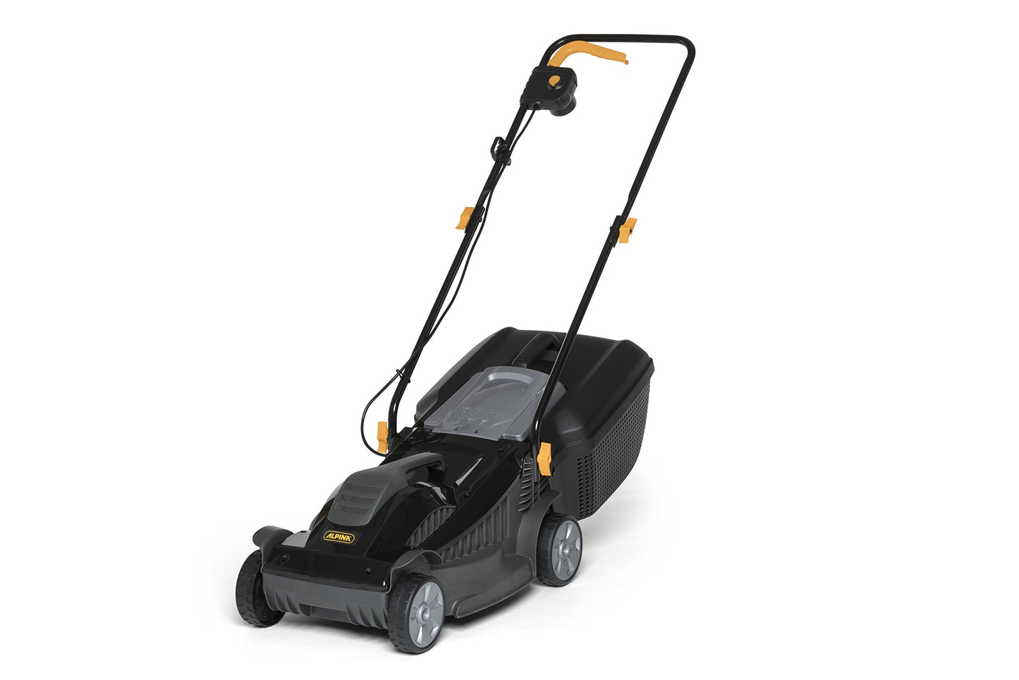 Alpina Cortacésped eléctrico BL 380 E, Ancho de corte 38 cm, Motor de 1400 W, Hasta 500 m², Altura de corte regulable en 3 posiciones, Bolsa de recogida de 40 l