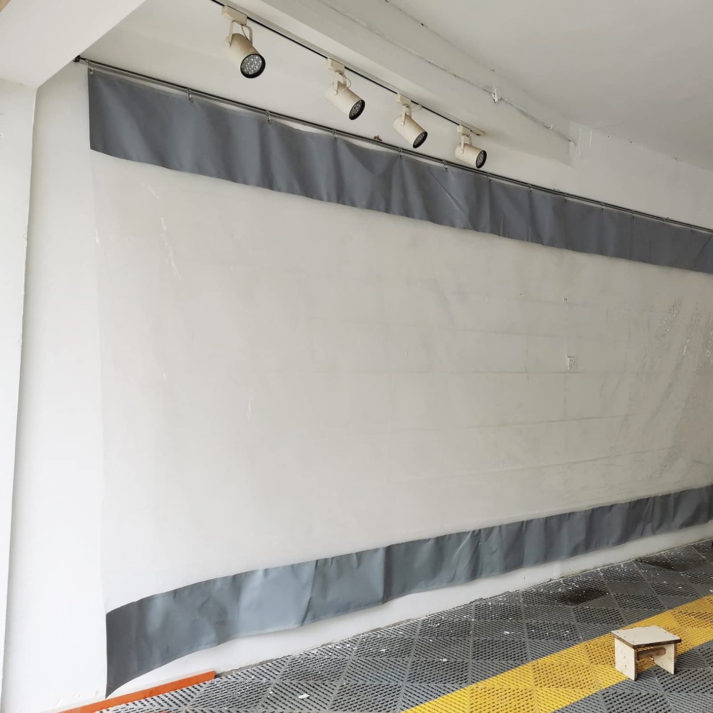XFLOFE Exterior Cortina Lona, Transparente PVC Paneles Laterales Impermeable con Ojales Y Bolas Elásticas para Pérgola, Porche, Gazebos (Color : Gray, Size : 3x2.2m/9.8x7.2ft)