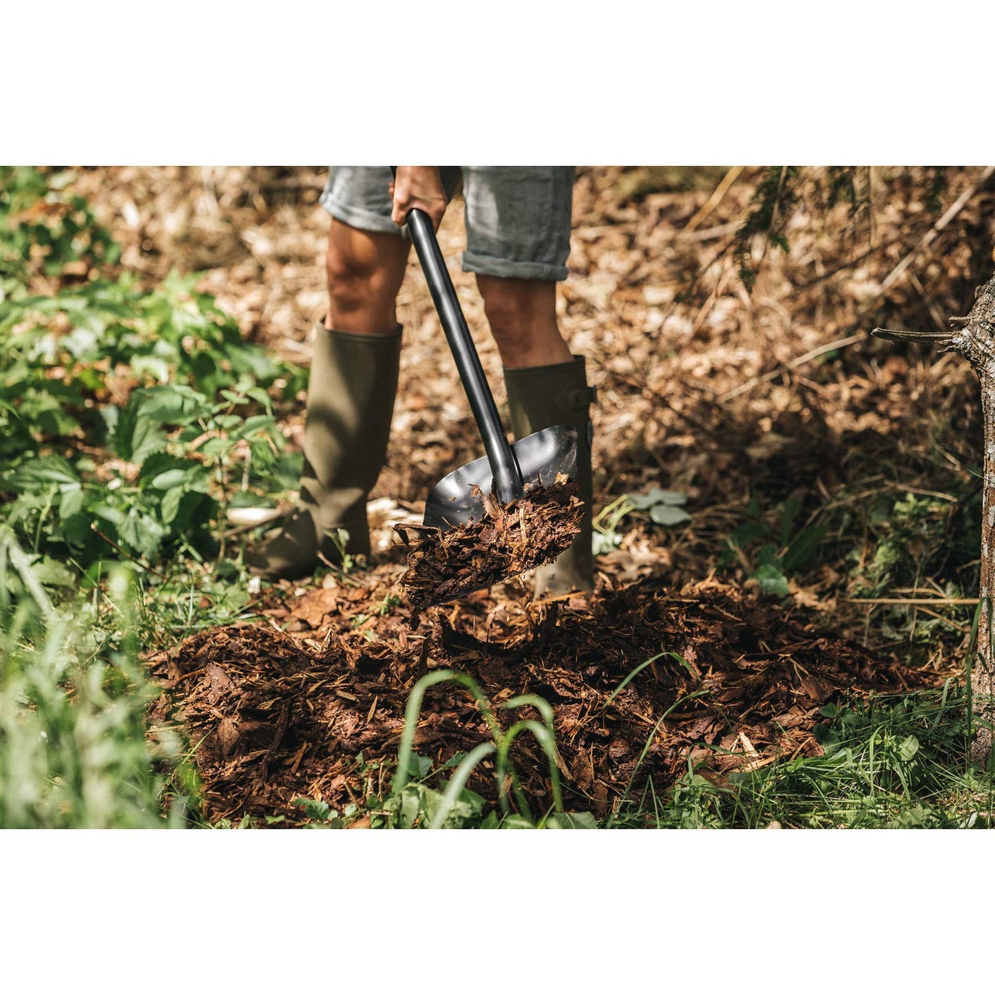 FISKARS Pala, Sólida, Anchura 23.5 cm, Longitud 127 cm, Hoja de acero, plástico, Negro, Naranja, 1003457