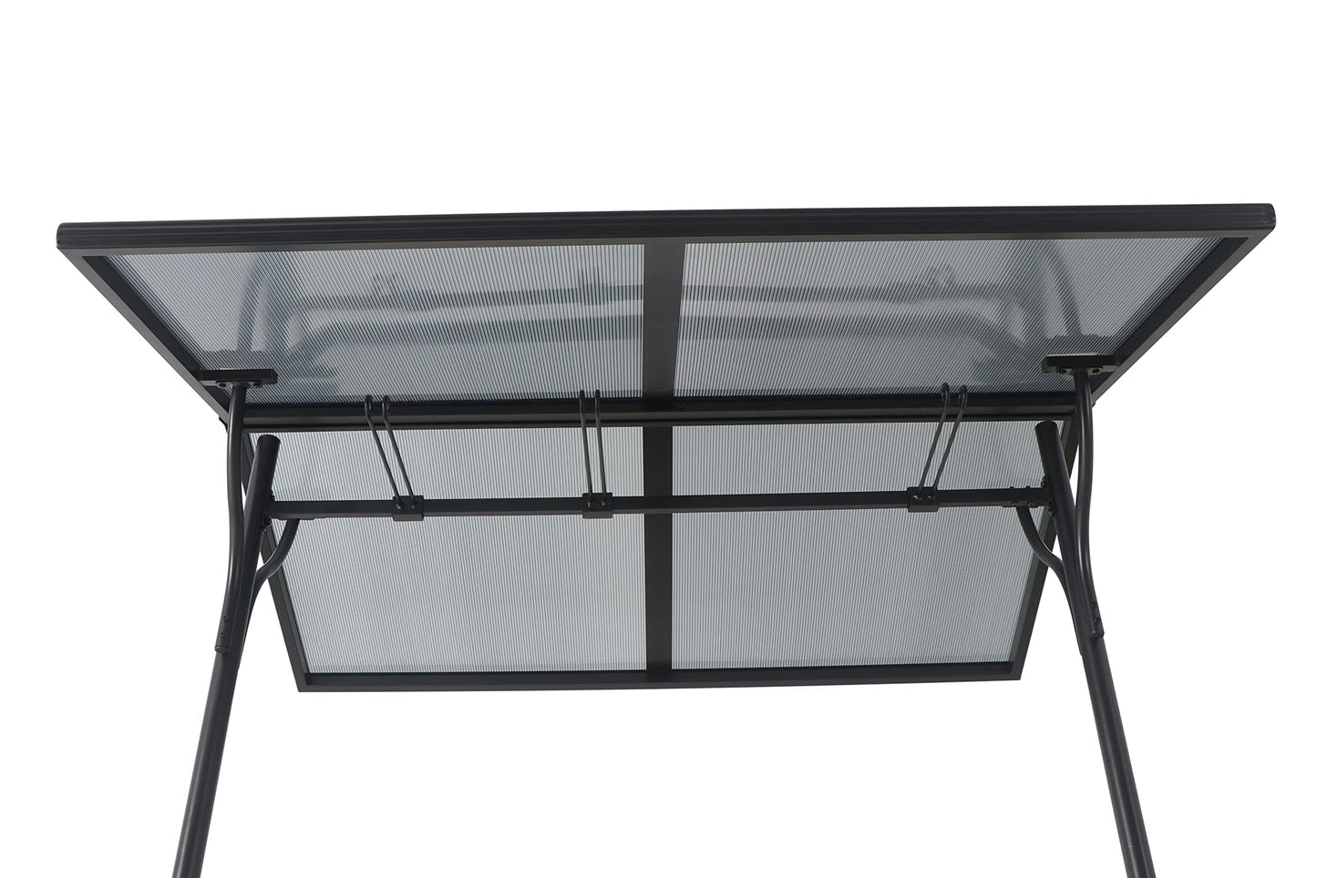 METRO Professional Mueble Bar Exterior con Techo Barbados, Chill, Zona Chill out Exterior, Ratán sintético/Aluminio, para terraza, Jardin, 165 x 147 x 230 cm, Resistente a la Intemperie, Negro