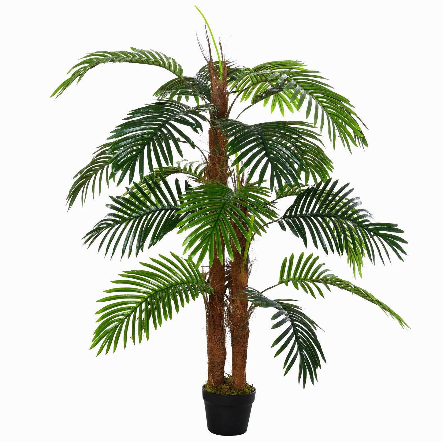 Outsunny Planta Artificial en Maceta Altura 123 cm Árbol Artificial para Decoración Hogar Oficina y Exterior Verde