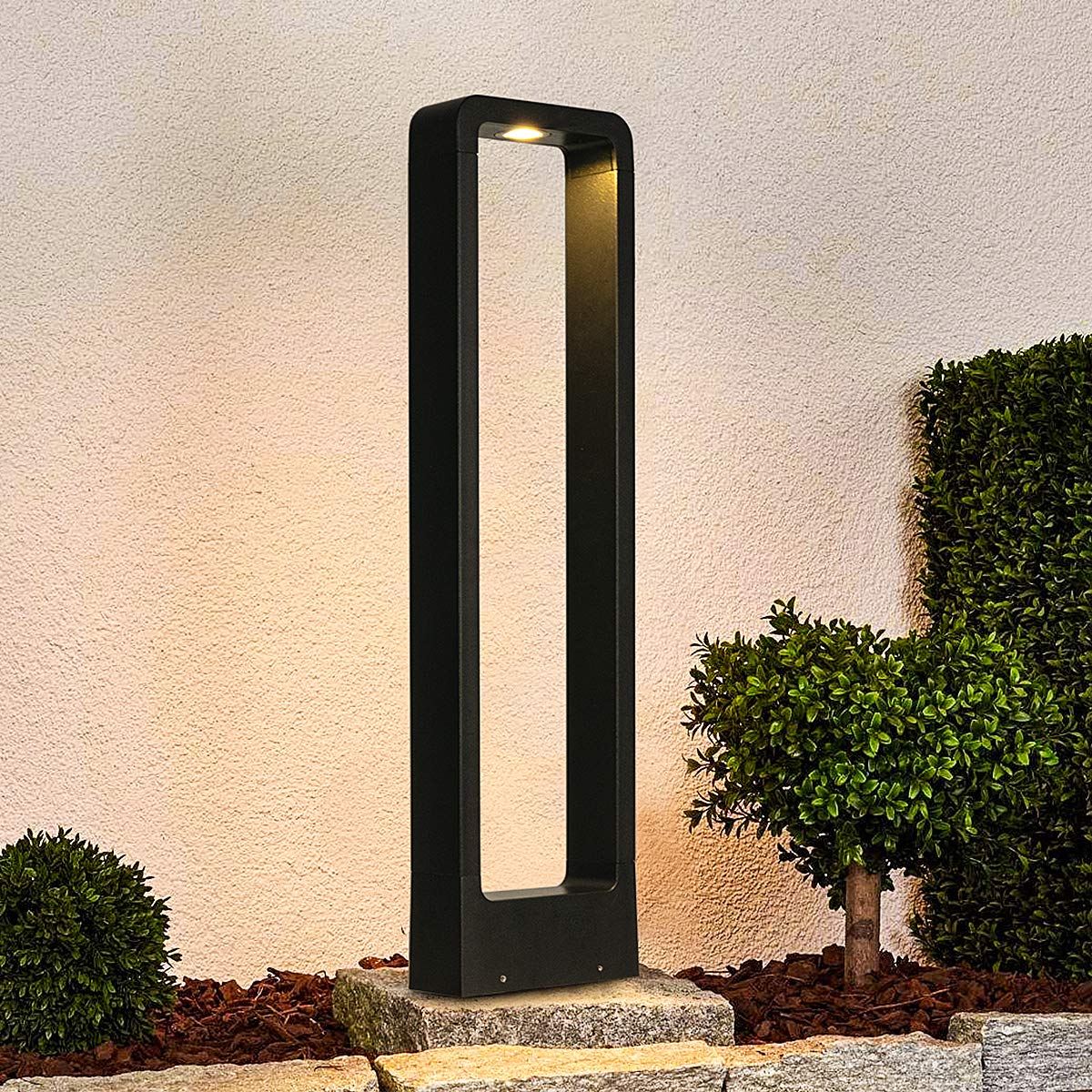 LEDMO 12W Lampara Exterior Jardin 3000K Farolas de Jardin LED Balizas Exterior Jardin 60cm Farolas Exterior Jardin Impermeable IP65