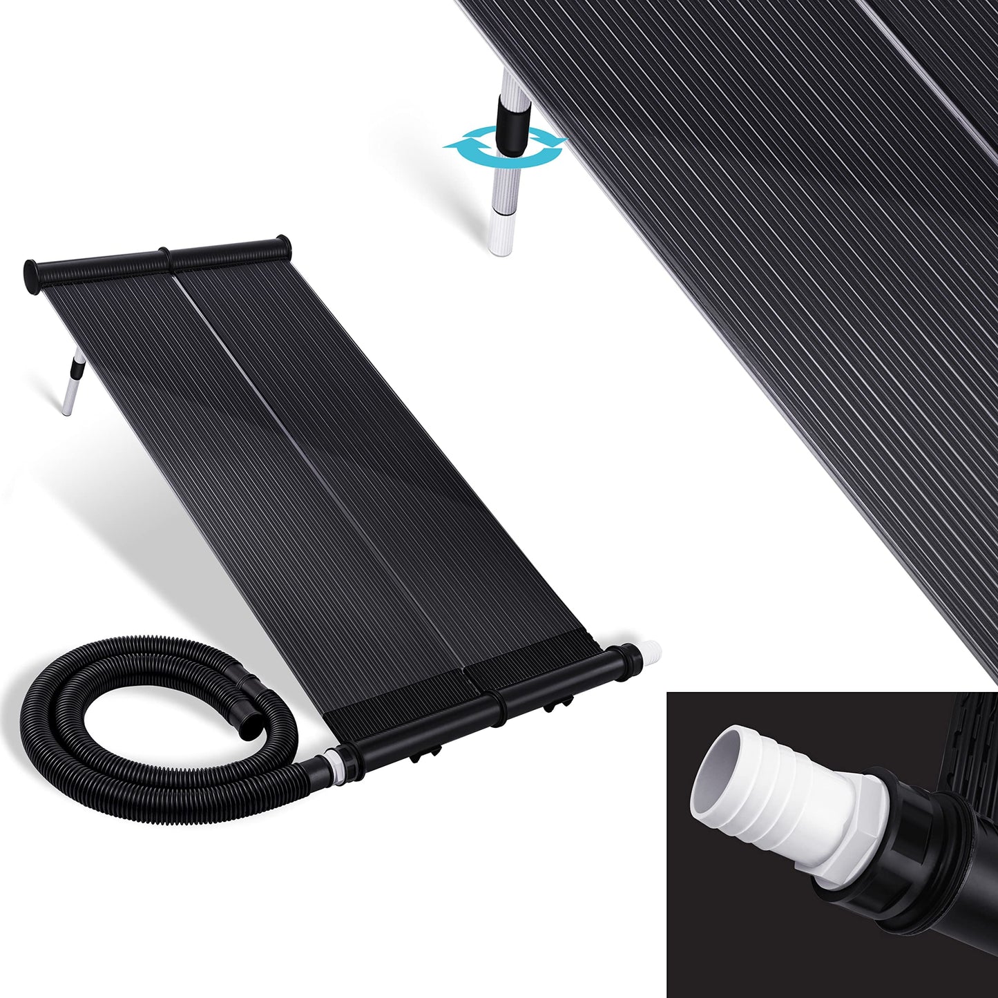 KESSER® Calentador Solar para Piscinas, Calentador de Agua, Calentador Solar para Piscinas l Se Puede Ampliar según Las Necesidades l Plástico Resistente a los Rayos UV, 108 x 73cm